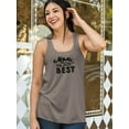 thumbnail image 2 of Mom Is The Best Cute Flowers Racerback Tank Women -Image by Shutterstock, Female Small, 2 of 4