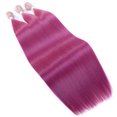 thumbnail image 3 of Paquete de cabello lacio, extensión de cabello sintético súper largo, tejido de cabello lacio Yaki falso, color naranja, de punta a punta YunRong, 3 of 5