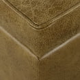 thumbnail image 5 of HomePop Square Tufted Storage Ottoman - Distressed Brown Faux Leather, 5 of 8
