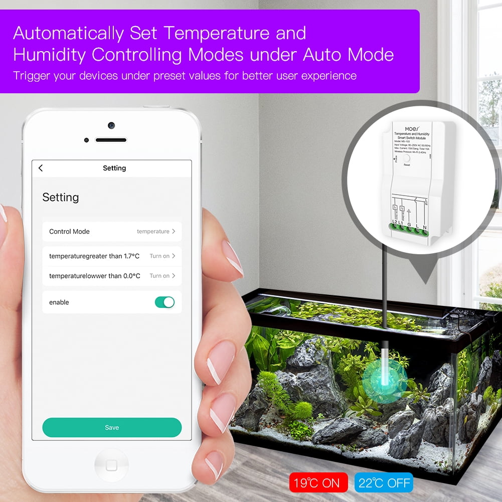 WiFi Control Monitor Temperature Humidity Countdown Repeat Single Timing Smart