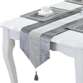 thumbnail image 1 of Table Runner Diamante Strip Classic Table Runner with Tassels for Dining Kitchen Dresser Decor, 1 of 8