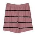 thumbnail image 4 of AJTQTH Striped Shorts for Girls Boys Kids Elastic Waist Short Pants with Pockets for Summer Beach Sport Lightweight Loose Trunks Pink 11 Years, 4 of 4