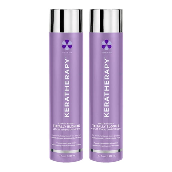 Keratherapy Keratin Infused Totally Blonde Violet Toning Shampoo & Conditioner 10.1 fl oz DUO