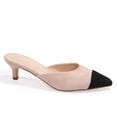 thumbnail image 5 of LuckLilac Women's Pointed Toe Mule Heels 2 Inch Two Tone Backless Slip-On Dress Shoes, 5 of 5