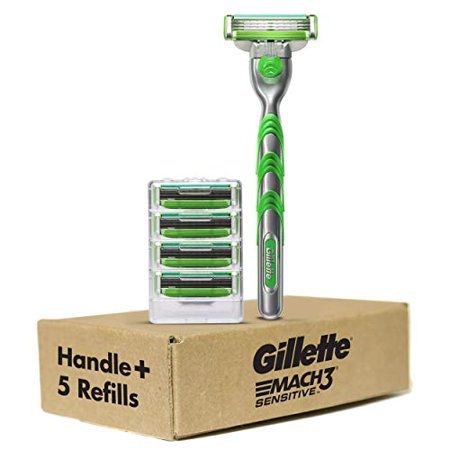 Gillette Mach3 Sensitive Men s Razor Handle + 5 Refills