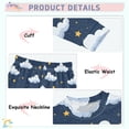 thumbnail image 4 of Dailycode Cotton Pajama Set Snug Fit Long Sleeve Top and Pants for 18M-8Y Clouds and Stars in Night, 4 of 7