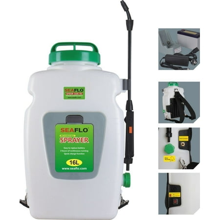 - Seaflo Backpack Agricultural Electric Sprayer 16L w 12-volt rechargeable battery