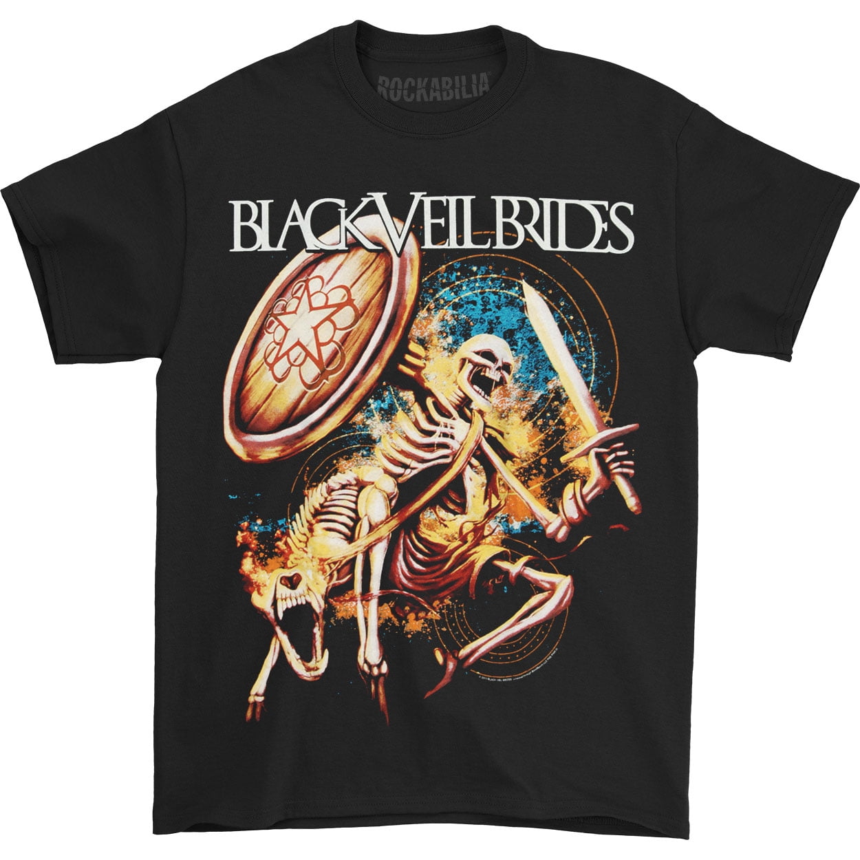 Black Veil Brides Black Veil Brides Men's Skelewarrior Tshirt Medium Black Black Veil Brides Black Veil Brides Men's Skelewarrior Tshirt Medium Black