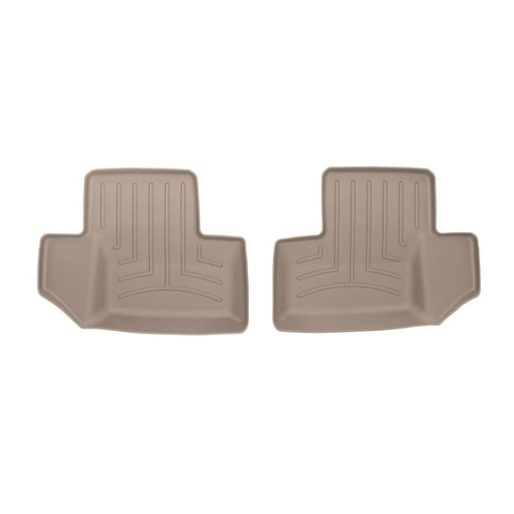 WeatherTech Custom Fit FloorLiners compatible with Jeep Wrangler JK 2-Door, Wrangler 2-Door - 2nd Row (2-Piece Liner), Tan