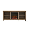 thumbnail image 3 of Walker Edison Mission Electric Fireplace TV Stand for TVs up to 65”, Rustic Oak, 3 of 10