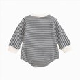 thumbnail image 3 of Gerichy Baby Sweatshirt Romper Boy Girl Waffle Knit Long Sleeve Striped Romper Sweater Newborn Fall Winter Clothes 0-18 Months, 3 of 7