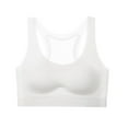 thumbnail image 1 of WEIYLL Bras for Girls Racerback Seamless Wireless Breathable Training Sports Comfort Soft Solid Color White Toddler Underwear Size XL, 1 of 2