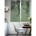 thumbnail image 3 of Green Black Branches Sheer Curtains 72 Inch Length 2 Panels Set, Botanical Dead Tree Birds Voile Window Treatment Rod Pocket Curtains Sheers Drapes for Bedroom/Living Room/Kitchen 52"x72"x2, 3 of 7