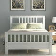 thumbnail image 5 of Topcobe Modern Wood Platform Bed for Home Hotel, Full Size Bed Frame with Headboard & Footboard, White, 5 of 8