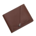 thumbnail image 5 of Cartera de hombre Cartera corta de hombre Cartera de hombre joven de moda simple con múltiples tarjetas y costura horizontal con patrón de lichi, 5 of 5