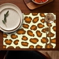 thumbnail image 5 of Cream and Brown Of Leopard Print Summer Placemats Table Placemats Set Of 4-Linen Kitchen Washable Placemats Table Mats 11.8"x17.7"Non-Slip Heat Resistant, 5 of 6