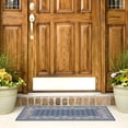 thumbnail image 3 of SAFAVIEH Courtyard Charles Floral Indoor/Outdoor Area Rug, Blue/Ivory, 4' x 5'7", 3 of 9