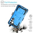 thumbnail image 4 of Shockproof Cases for Samsung Galaxy S23 FE, [Buit-in Screen Protector] Combo Holster Belt Clip [Heavy Duty] [Kickstand] Full-Body Rugged Holster Case -Blue, 4 of 8