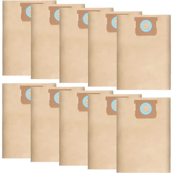 10 Pack Replacement DXVA19-4101 Shop Vac Dust Filter Bags for DEWALT 6-10 Gallon Vacuum
