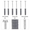 thumbnail image 3 of FONDOTIN 6Pcs Drywall Anchors And Plastic Screws For Effective Installation, 3 of 6