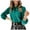 Green, variant on Women's Long Sleeve Cotton Bow Tie Shirts Casual Loose Blouses Tops Red XXL