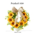 thumbnail image 3 of Wreath - Home Brand - Festival Wreath Hanging Sunflower Door Wreath For Front Door Wreath For Front Porch Decor 15.75 Inch - 1 Bee Festival Flower Wreath Hanging Sunflower Door Wreath, 3 of 7