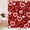 Red Love Heart, variant on Valentine''s Day Shower Curtain, Red Falling Heart Love Theme Romantic Bathroom Curtain Waterproof Fabric Machine Washable with Hooks, 72" Wx72 L
