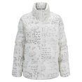 thumbnail image 1 of Gibobby Chamarra polar mujer, Chaqueta acolchada con capucha para mujer(Blanco,XG), 1 of 5