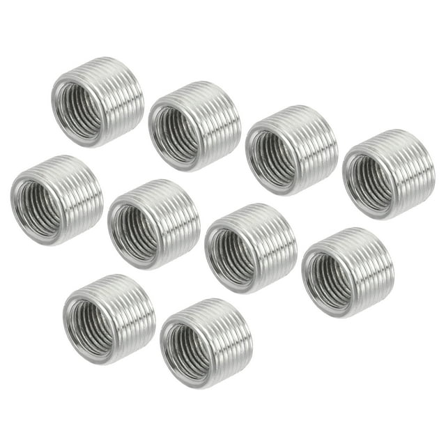 Unique Bargains M14 Male to M10 Female Adapter 10mm Long Sleeve Reducer Thread Reducing Nut Insert 10 Pack
