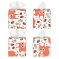 thumbnail image 2 of Fotbe Squirrel And Porta Pañuelos Decorativo de Cuero, Caja Cuadrada Moderna para Pañuelos Faciales, Organizador y Dispensador 5x5x5'', 2 of 7
