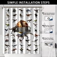 thumbnail image 5 of Kids Dinosaur Shower Curtain for Bathroom - Funny Jurassic Dino World Park Shower Curtain Sets Bathtub Decor with 12 Hooks Washable Durable Polyester Fabric 84"x72", 5 of 6