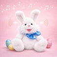 thumbnail image 6 of Easter Bunny Plush Toys, Interactive Singing & Repeating Stuffed Animals with Moving Ears, Peek-A-Boo Musical Bunny Gift Easter Decoration for Girls Boys, Soft White Plush 13.78”, 6 of 11