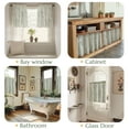 thumbnail image 5 of Curtainking Floral Kitchen Curtains Linen Cafe Curtains Sage Flower 26x24 inch Length Curtains for Living Room 2 Panels, 5 of 9