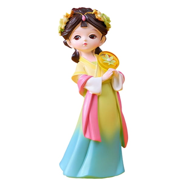 Figuras de resina para centro de mesa de noche de muñecas tradicionales chinas Admirador