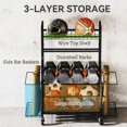 thumbnail image 4 of CoSoTower Garage Sports Equipment Organizer, Rolling Home Gym Storage Rack with Wheels, Dumbbell Rack and Ball Storage Holder, 4 of 7