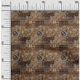 thumbnail image 2 of oneOone Cotton Flex Tawny Brown Fabric Patchwork Craft Projects Decor Fabric Printed By The Yard 40 Inch Wide, 2 of 5