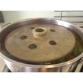thumbnail image 3 of Handmade Clay Pot Dolma Lid Cover, Unglazed Terracotta Grape Leaf Roll Lid, Natural Earthenware Weighted Cooking Grill Press (Small 7.1 in), 3 of 5