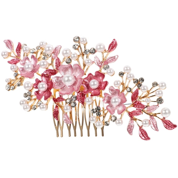 STRANDCHIC Bridal Hair Comb with Artificial Flowers, Decorative Hair Accessory for Weddings, Birthday Parties, and Special Occasions, 1 Piece