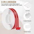 thumbnail image 3 of Uxcell Wall Corner Protector 1.6" x 19.7 ft, Self Adhesive Wall Guard White, 3 of 6