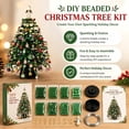 thumbnail image 6 of Qocolcyl DIY Beaded Christmas Tree Kit, (Christmas) Jingle Bead Christmas Tree Holiday Craft Set, 3D Crystal Handmade Tabletop Christmas Decor Gift, Colorful & Jingle Beads, 6 of 7