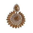 thumbnail image 3 of Fiudx Pendientes Étnicos, Joyas con Diseño Floral Deslumbrante, Accesorio con Forma de Lágrima de Diamantes, Elegante y Atractivo, Ideal para Uso Diario En La Oficina, Fiestas de Noche y Moda Femenin, 3 of 6