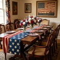 thumbnail image 5 of Memorial Day Saving!4th of July Decorations, Independence Day Table Flag Red White Blue Star Striped Floral Print Dining Table Decoration, 5 of 7
