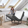 thumbnail image 2 of Cama Plegable 1 Persona 90X200cm Adultos Cama Supletoria Plegable con Colchón Viscoelástico 13cm Cama Plegable Metal Adulto con Ruedas Fácil De Transportar Y Montar esquí esquí Gafas de esquí, 2 of 5