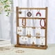 thumbnail image 4 of Exhibidor de aretes y joyería para vendedores con 24 ganchos y 4 niveles. Organizador de joyería de madera., 4 of 5