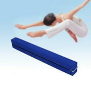 Balance Beam Qiilu 7FT Folding Floor Balance Beam Gymnastics Beam Training Equipment For Gymnastics Beginners Suspension Beam Blue