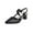 Black, variant on Rhinestone Sandals Soft Synthetic Pointed One Line Buckle Sandals Women High Heels Mesh Rhinestone Hollowed Out Shallow Back Pocket Cut Single Shoes 7(39)