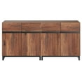thumbnail image 6 of WAMPAT Storage Cabinet, 2 in 1 Modern Sideboard with Adjustable Shelves and Metal Base, Coffee Bar Cabinet for Living Room, Dining Room, Brown, 6 of 6