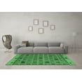 thumbnail image 3 of Ahgly Company Indoor Rectangle Abstract Emerald Green Modern Area Rugs, 2' x 5', 3 of 4