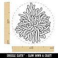thumbnail image 2 of Sea Anemone Outline Ocean Life Self-Inking Rubber Stamp Ink Stamper - Lime Green Ink - Medium 1 Inch, 2 of 7