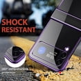 thumbnail image 2 of Compatible with Samsung Galaxy Z Flip 4 Case Plating Frame Electroplate Clear Luxury Elegant Case Camera Protector Soft TPU Shockproof Protective 3 PCS Anti-Skid Galaxy Z Flip 4 Case -Purple, 2 of 12